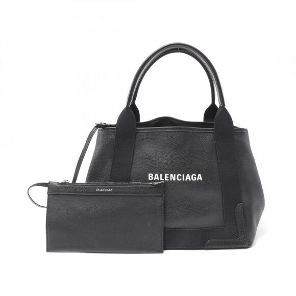 BALENCIAGA Black Leather Tote Bag - Picture 1 of 8